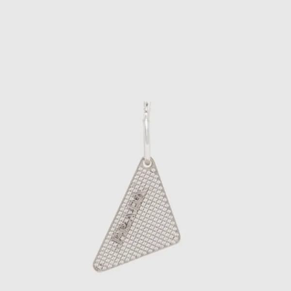 프라다 여성 크리스털 로고 큐빅 이어링 - Prada Womens Crystal Logo … - 1