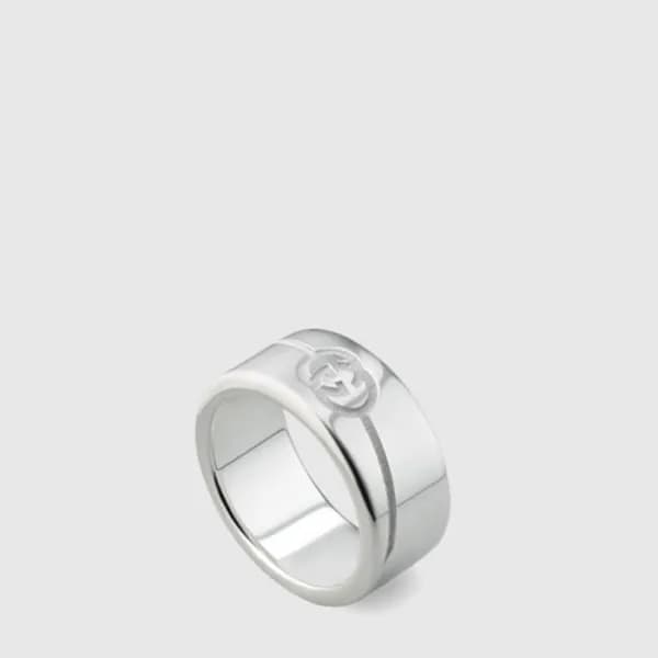 구찌 남성 다이애그널 인터로킹 G 반지 - Gucci Mens Diagonal Interl… - 1