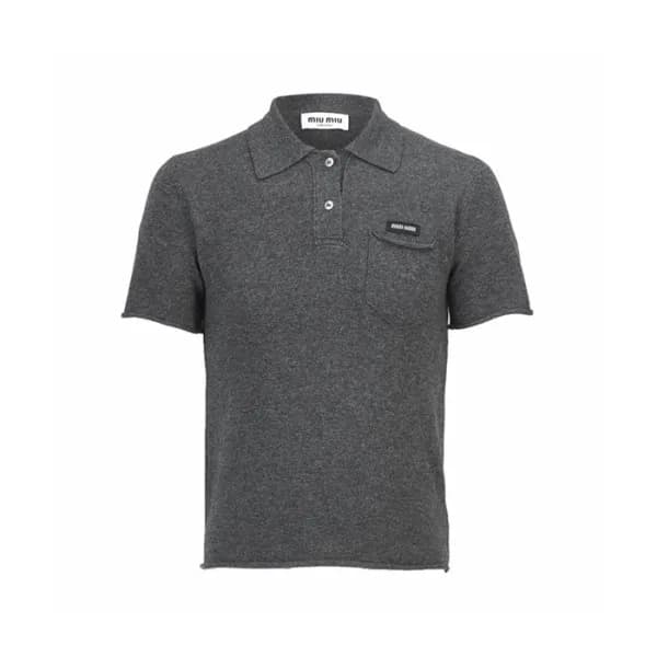 미우미우 여성 폴로 티셔츠 - Miumiu Womens Polo Tshirt - mic15… - 1