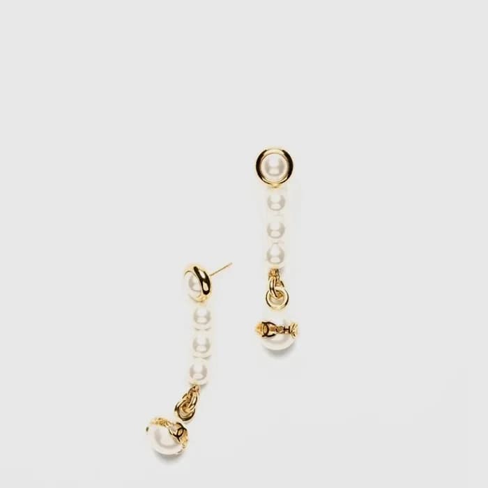 샤넬 여성 진주 드롭 링 이어링 - Chanel Womens Pearl Drop Ring … - 1