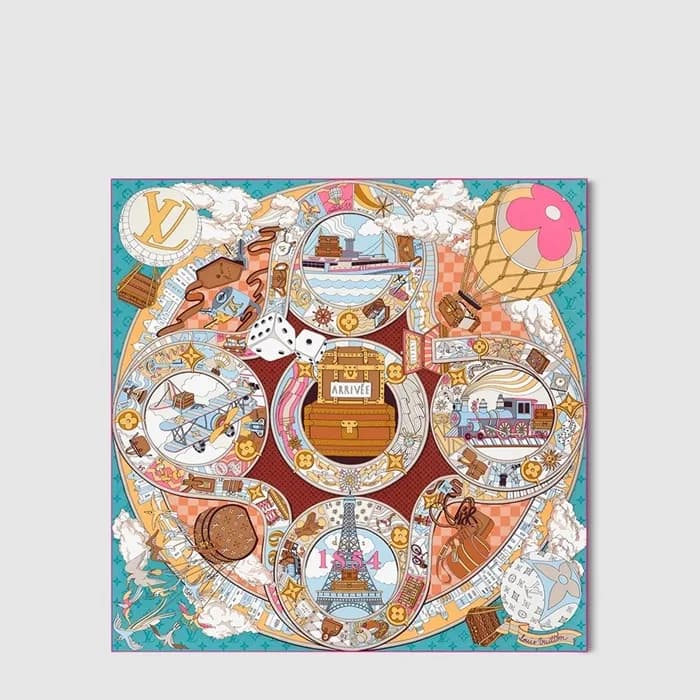 루이비통 여성 LV 저니 스퀘어 스카프 - Louis vuitton Womens LV Jo… - 1