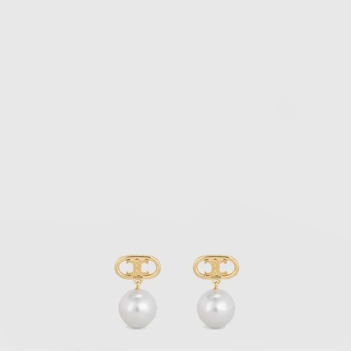 셀린느 여성 트리옹프 펄 이어링 - Celine Womens Triomphe Pearl Earring - acc10537x - 1