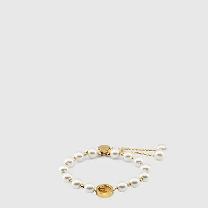 구찌 여성 인터로킹 펄 브레이슬릿 - Gucci Womens Interlocking Pearl Bracelet - acc10690x - 1