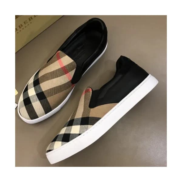 BURBERRY 2018 MEN CHECK COTTON LOAFER - 버버리 남성 체크… - 1