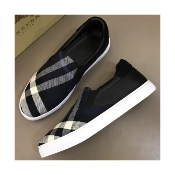 BURBERRY 2018 MEN CHECK COTTON LOAFER - 버버리 남성 체크… - 1