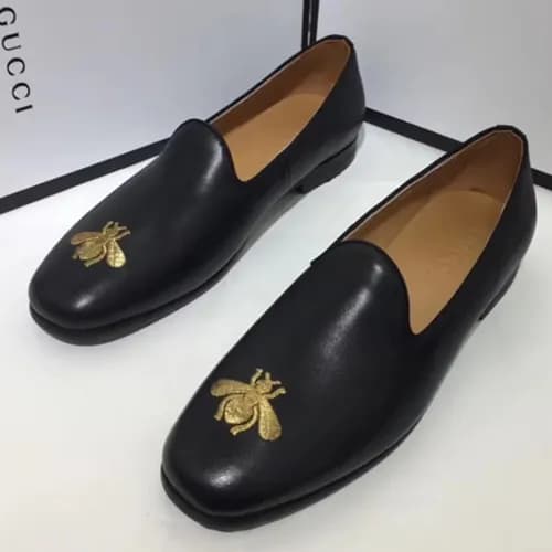 Gucci 2018 Honeybee Leather Loafer - 구찌 벌자수 레더 로… - 1