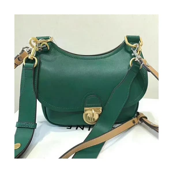 Tory Burch 2019 Leather Green James Small Saddle S… - 1