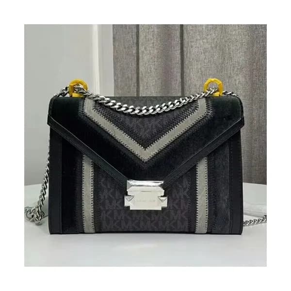 Michael Kors Leather Whitney Chain Shoulder Bag, 2… - 1