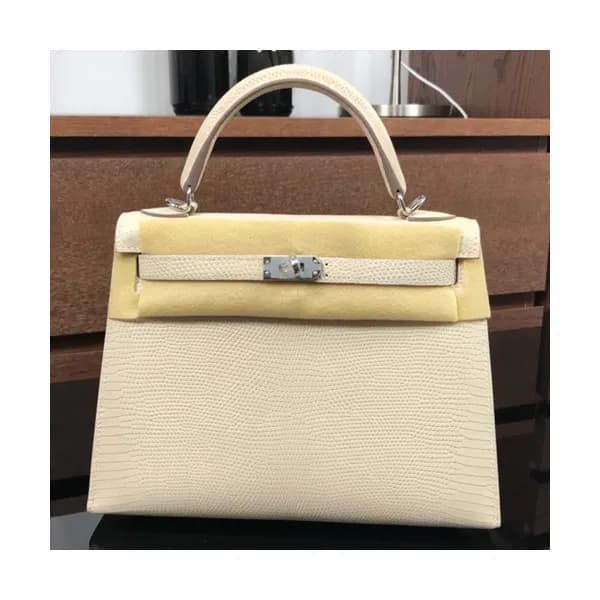 Hermes Kelly Lizard Leather Tote Shoulder Bag ,25c… - 1