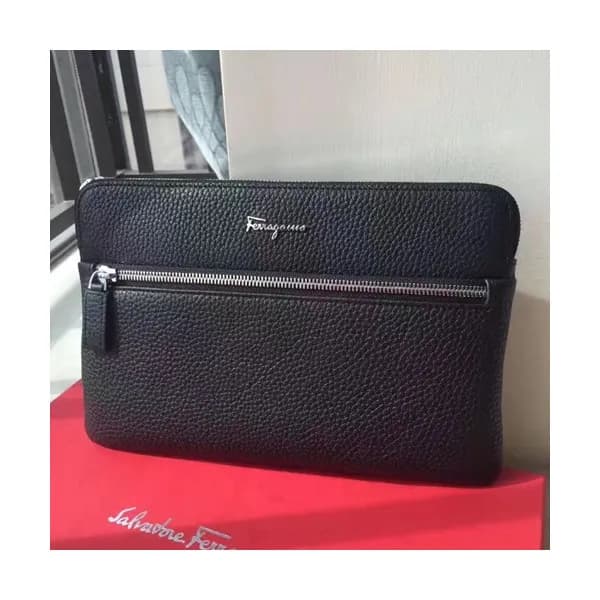 Ferragamo 2018 Leather Clutch Bag ,28CM - 페레가모 201… - 1