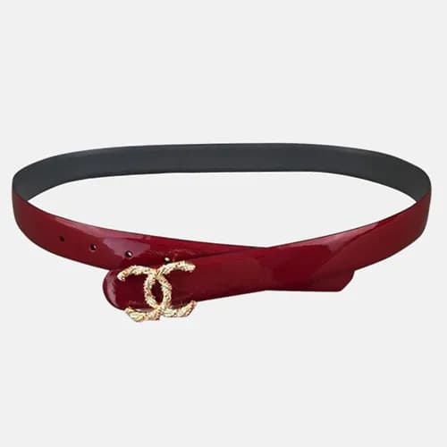 Chanel 2019 Ladies Classic CC Buckle Leather Belt … - 1