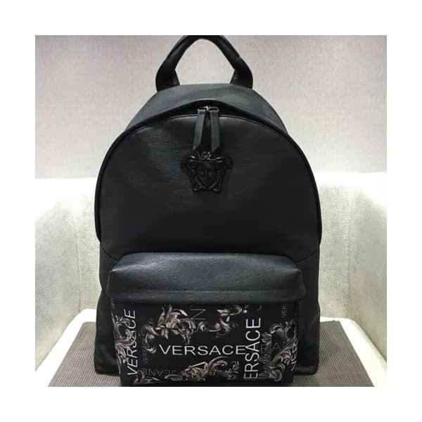 Versace 2019 Leather Back Pack,41CM - 베르사체 2019 레더… - 1