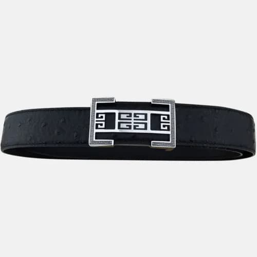 Givenchy 2019 Mens Initial Logo Buckle Leather Be… - 1