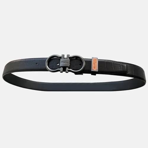 Salvatore Ferragamo 2019 Mens Gancini Buckle Leath… - 1