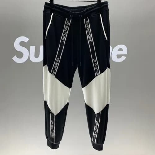 Off-White 2018 Mens Logo Stripe Cotton Trainning P…