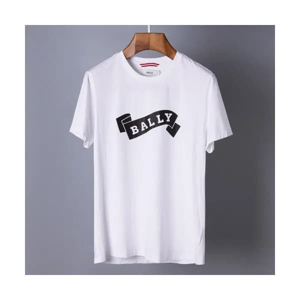 Bally 2019 Mens Printing Logo Cotton Short Sleeved… - 1