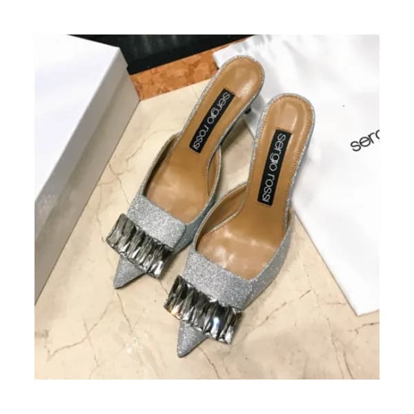 Sergio Rossi 2019 Ladies Embellished Strass Gliit… - 1