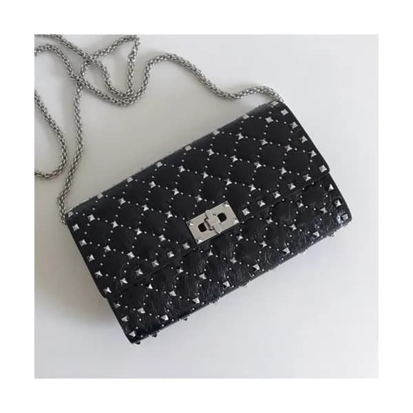 Valentino 2019 Rockstud Chain Shoulder Bag,23.5CM … - 1