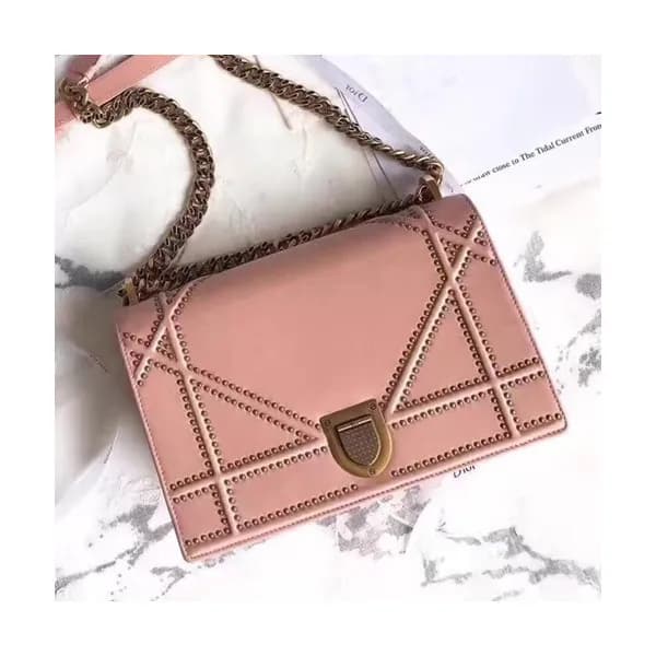 Dior 2019 Dior Rama Leather Chain Shoulder Bag ,25… - 1