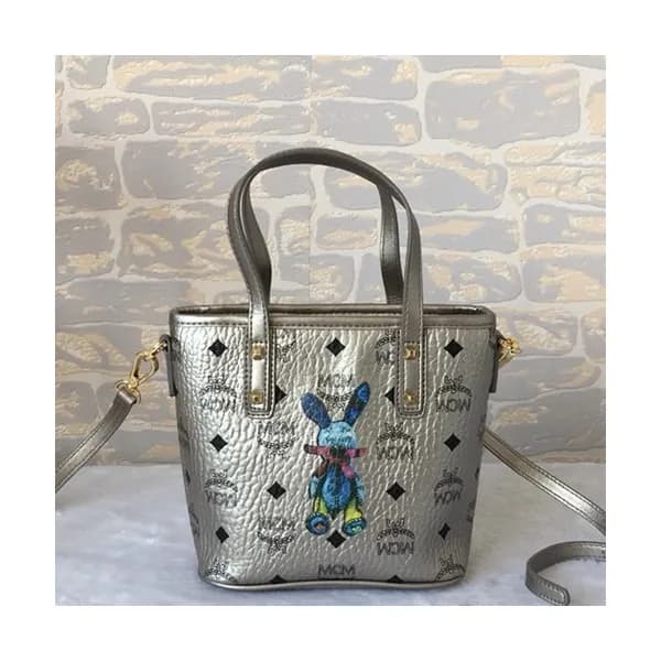 MCM Patricia Visetos Mini Tote Shoulder Shopper Ba… - 1