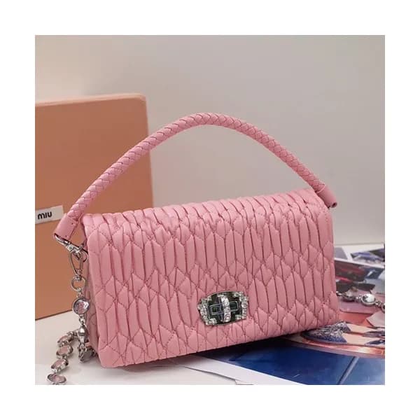 MiuMiu 2019 Matelasse Crystal Tote Shoulder Cross … - 1