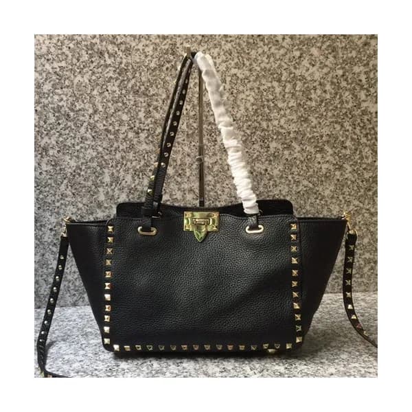 Valentino 2019 Leather Tote Shoulder Shopper Bag,2… - 1