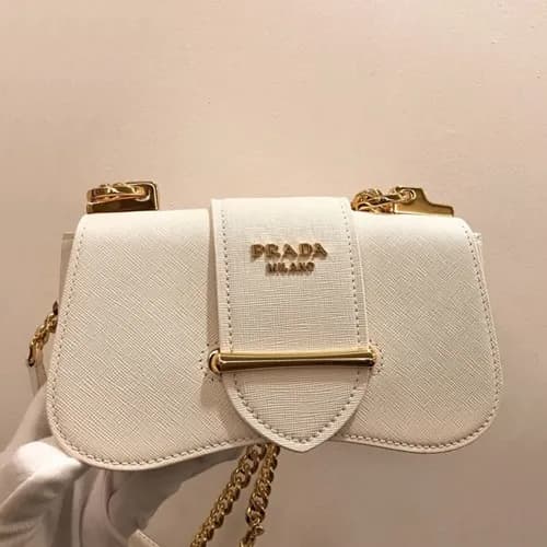 Prada 2019 Sidonie Saffiano Chain Shoulder Bag,21.… - 1