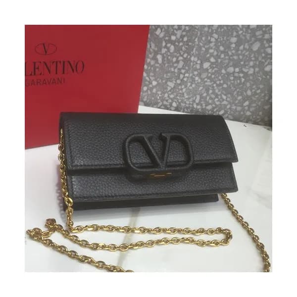 Valentino 2019 Leather Vsling Shoudler Cross Bag,1… - 1