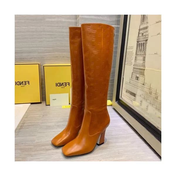 Fendi 2019 Ladies Leather High Heel Boots - 펜디 201… - 1