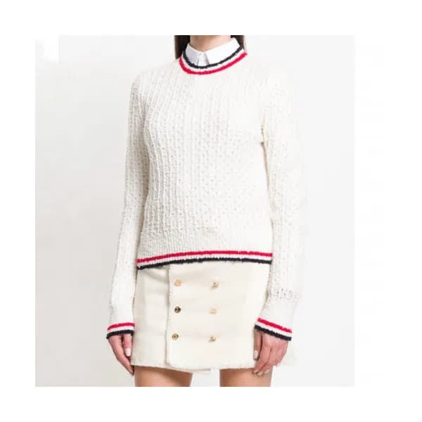 Thom Browne 2019 Womens Strap Crew-neck Sweater -… - 1