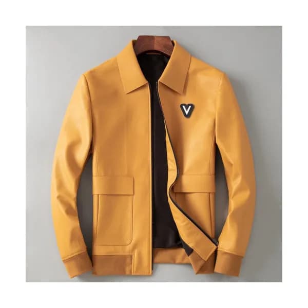Louis vuitton 2019 Mens Logo Leather Jacket - 루이비통… - 1