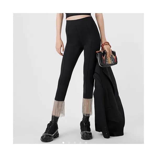 Burberry Womens Slim-fit Crystal Training Pants - … - 1
