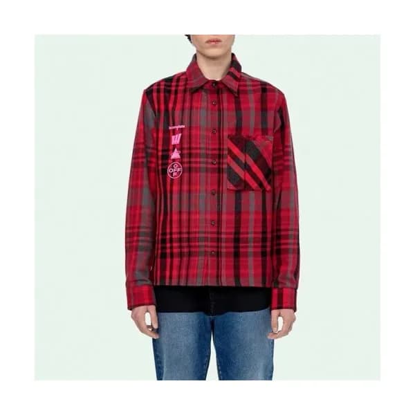 Off white 2019 Mens Basic Logo Wool Shirt - 오프화이트 … - 1