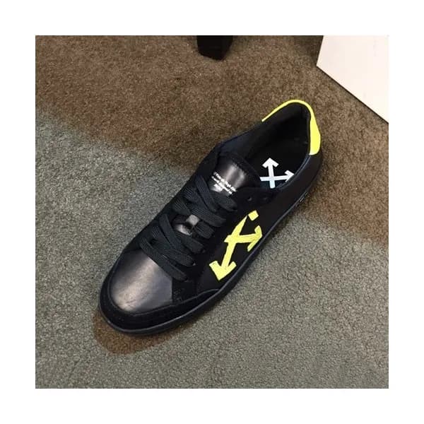 Off-white 2019 Mens Leather Sneakers - 오프화이트 2019 … - 1