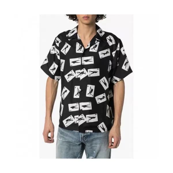 Amiri Mens Logo Silk Short Sleeved Tshirts - 아미리 2… - 1