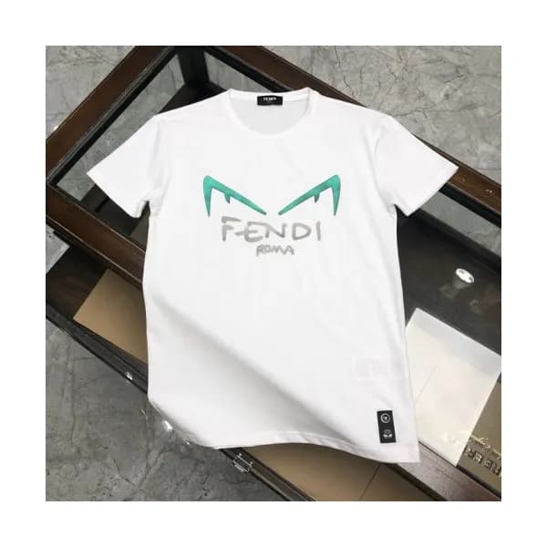 [펜디]Fendi 2020 Mens Logo Casual Silket Short Sleev… - 1
