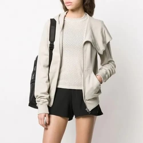 Rick Owens Cotton Zip-up Hoodie - 릭오웬스 여성 집업 후드티 -… - 1