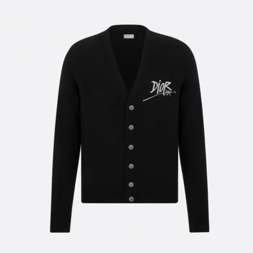 Dior 2020 Mens Retro Logo Wool Cardigan - 디올 2020 … - 1