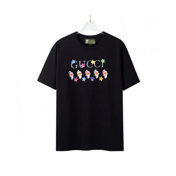 Gucci Mm/Wm Logo Short Sleeved Tshirts Black - 구찌… - 1