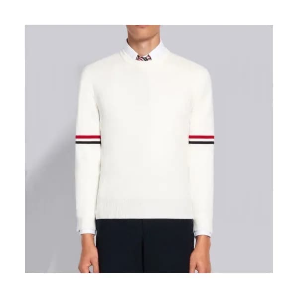 Thom Browne Mm/Wm Strap Crew-neck Wool Sweaters W… - 1