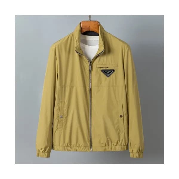 Prada Mens Logo Casual Jackets Yellow - 프라다 2021 … - 1
