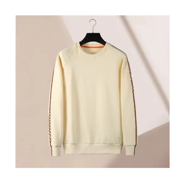 Hermes Mens Logo Casual Cotton Hoodie Ivory - 에르메… - 1