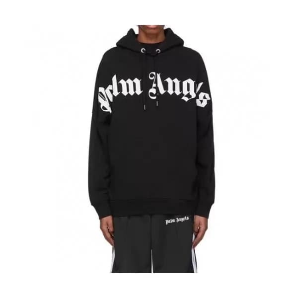 Palm Angels Mm/Wm Logo Cotton Hoodie Black - 팜 엔젤… - 1