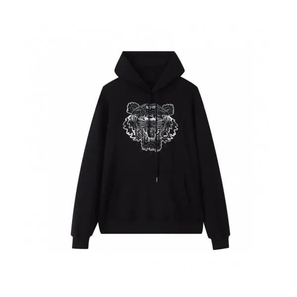 Kenzo Mens Signature Tiger Cotton Tshirts Black … - 1