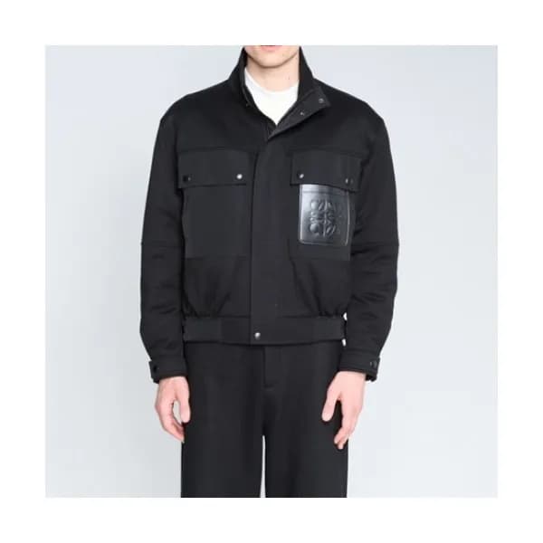 Loewe Mens Logo Casual Jackets Black - 로에베 2021 남… - 1