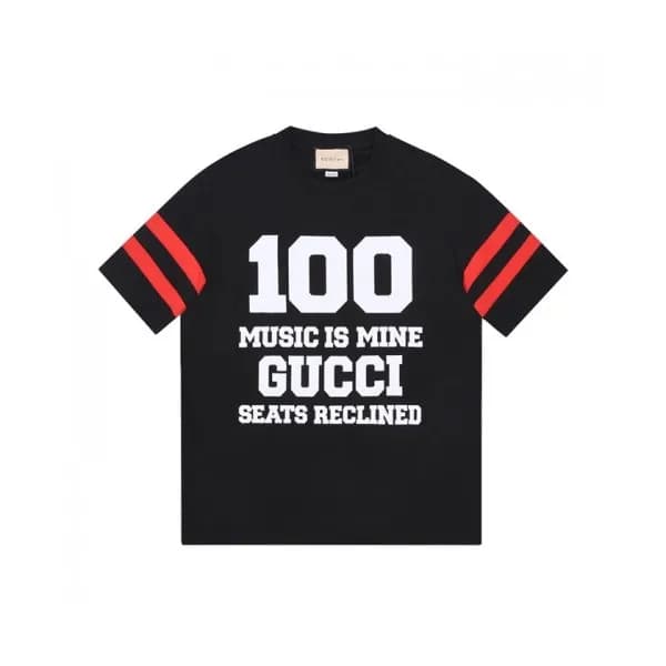 Gucci Mm/Wm Logo Short Sleeved Tshirts Black - 구찌… - 1