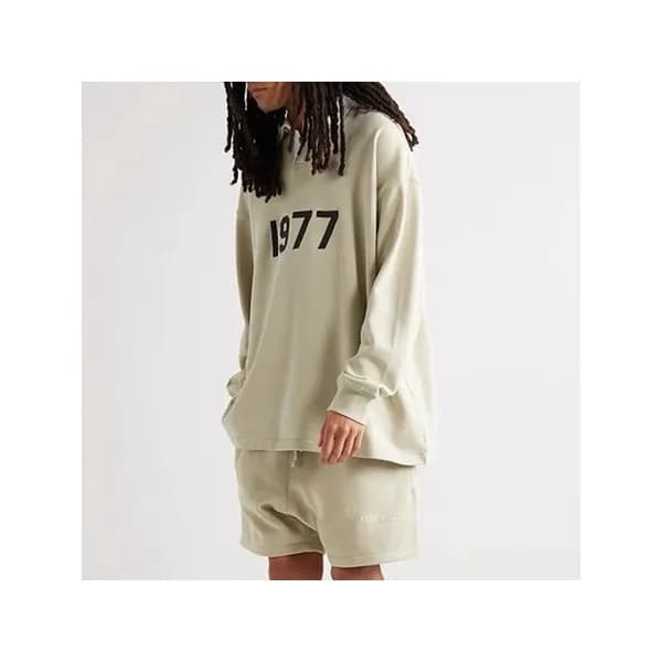 피어오브갓 남성 클래식 베이지 긴팔티 - Mens Beige Tshirts - fea039… - 1