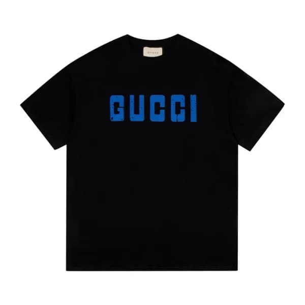 구찌 남/녀 블랙 크루넥 반팔티 - Unisex Black Tshirts - guc0490… - 1