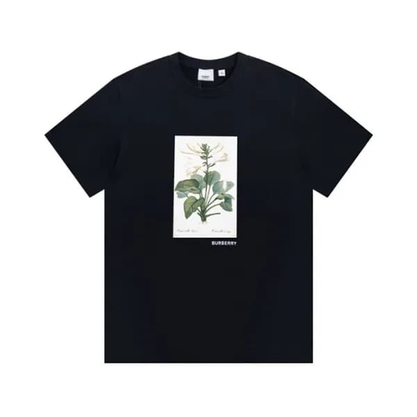 버버리 남성 블랙 크루넥 반팔티 - Mens Black Tshirts - Bur04382x - 1