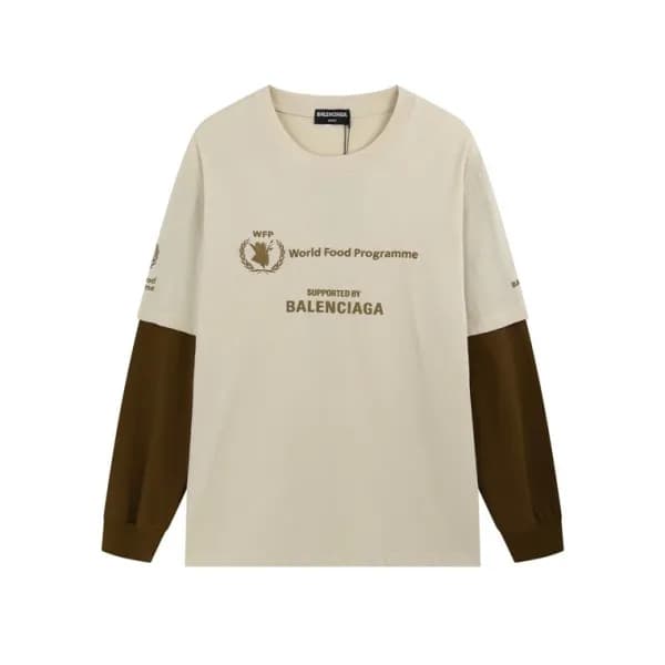 발렌시아가 남성 베이지 맨투맨 - Balenciaga Mens Beige Tshirts -… - 1
